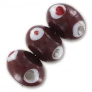 Ronde aplatie 18 mm Dark Red Coral x1