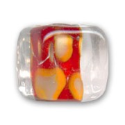 Cube 13 mm Crystal Red Lined  x1|raw }}