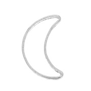 Pendentifs lunes évidées 15x9 mm pour la création de bijoux DIY - Argenté x10|raw }}