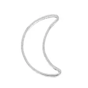 Pendentifs lunes évidées 15x9 mm pour la création de bijoux DIY - Argenté x10