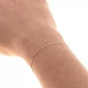 Chaîne fine maille Paloma espacée 0.6mm Gold filled (or laminé)  x50 cm