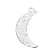 Pendentif lune martelé 17x9 mm pour la création de bijoux DIY - Argenté x1|raw }}