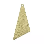 Pendentifs triangles martelés en laiton 35x13.5 mm pour bijoux DIY - Doré x2