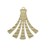 Pendentifs pompons texturés en laiton 22x19 mm - Doré x2|raw }}