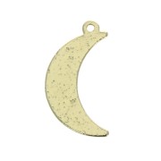 Pendentif lune martelée 17x9 mm pour la création de bijoux DIY - Doré x1|raw }}