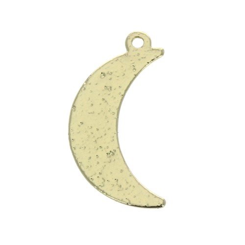Pendentif lune martelée 17x9 mm pour la création de bijoux DIY - Doré x1