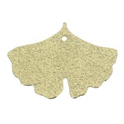 Pendentifs feuilles de Ginko martelé 15x20mm pour la création de bijoux - Doré x2|raw }}