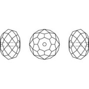 Ronde aplatie PureCrystal 5040 6 mm Light Sapphire x1