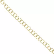 Chaîne maille Forçat ronde 4.7 mm - Doré à l'or fin x1m
