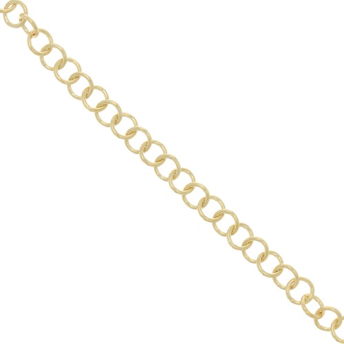 Chaîne maille Forçat ronde 4.7 mm - Doré à l'or fin x1m