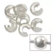 Caches perles à écraser 4 mm en Argent 925 x20