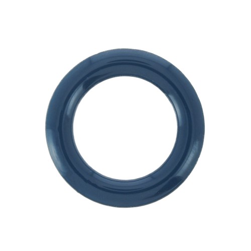 Intercalaire anneau style donuts en résine époxy 23mm Bleu Pétrole x1