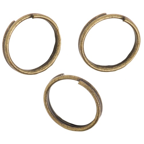 Anneaux doubles 10x0.7 mm - Bronze x50