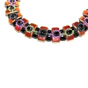 Perles en verre tchèque Carrier Bead Groove 2 trous 9x17 mm Jet Hematite  x10