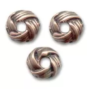 Intercalaires noeud 6x3 mm cuivré vieilli x5