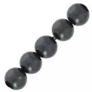Perles rondes nacrées légères en résine 2.5 mm Gris Foncé x25