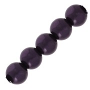 Perles rondes nacrées légères en résine 2.5 mm Violet Foncé x25
