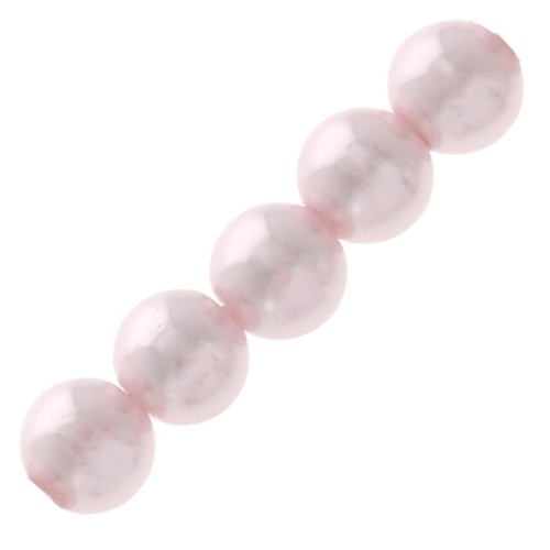 Perles rondes nacrées légères en résine 2.5 mm Rose Clair x25
