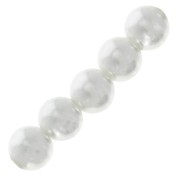 Perles rondes nacrées légères en résine 2.5mm Blanc x25|raw }}