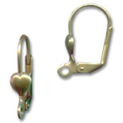 Dormeuses coeur bronze x2