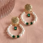 Perles rondes nacrées légères en résine 6 mm Blanc x15