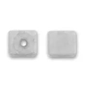 Anneaux séparateurs Bumper carré en caoutchouc 1.7 mm argenté satiné x50