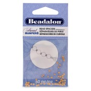 Anneaux séparateurs Bumper rond en caoutchouc 2 mm - Doré satiné x50|raw }}