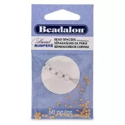 Anneaux séparateurs Bumper rond en caoutchouc 2 mm - Doré satiné x50