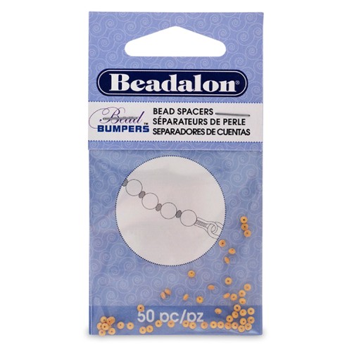 Anneaux séparateurs Bumper rond en caoutchouc 2 mm - Doré satiné x50