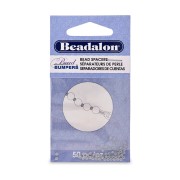 Anneaux séparateurs Bumper rond en caoutchouc 2 mm - Argenté satiné x50
