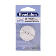 Anneaux séparateurs Bumper rond en caoutchouc 2 mm - Argenté satiné x50