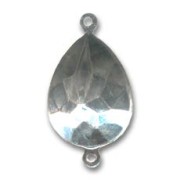 Serti intercalaire à coller pour cabochon PureCrystal 4320 18x13 mm - Rhodié x1