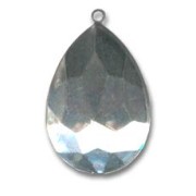 Serti pendentif à coller pour cabochon PureCrystal 4327 30x20 mm - Rhodié x1