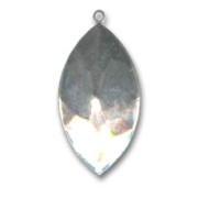 Serti pendentif à coller pour cabochon PureCrystal 4227 32x17 mm - Rhodié x1|raw }}