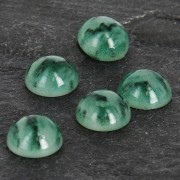 Cabochon en résine imitation pierre gemme 6 mm Green Jade x1