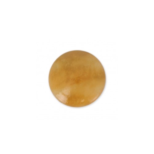 Cabochon en résine imitation pierre gemme 6 mm Calcite Jaune x1