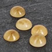 Cabochon en résine imitation pierre gemme 6 mm Calcite Jaune x1