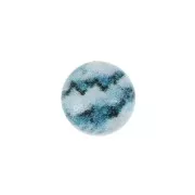 Cabochon en résine imitation pierre gemme 6 mm Blue Jade x1