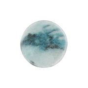 Cabochon en résine imitation pierre gemme 8 mm Blue Jade x1