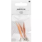 Assortiment de 6 plumes Made by me 5 cm pour la création de bijoux - Rose Poudré