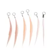 Assortiment de 6 plumes Made by me 5 cm pour la création de bijoux - Rose Poudré