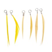 Assortiment de 6 plumes Made by me 5 cm pour la création de bijoux - Jaune