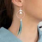 Assortiment de 6 plumes Made by me 5 cm pour la création de bijoux - Noir & Blanc