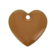 Sequins coeurs en métal et résine époxy 15 mm Moutarde x4|raw }}