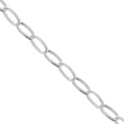 Chaîne maille Forçat ovale 3.5 mm en Argent 925 x 50cm