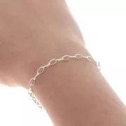 Chaîne maille Forçat ovale 3.5 mm en Argent 925 x 50cm