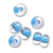 Preciosa Perles rocailles 5/0 4.5 mm - Crystal Blue Lined x20g