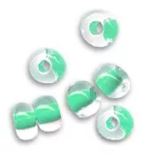 Preciosa Perles rocailles 5/0 4.5 mm - Crystal Green Lined x20g