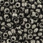 Preciosa Perles rocailles 9/0 2.5 mm - Dark Nickel x10g