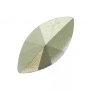 Cabochons facettés forme navette en résine 18x9 mm Green x5